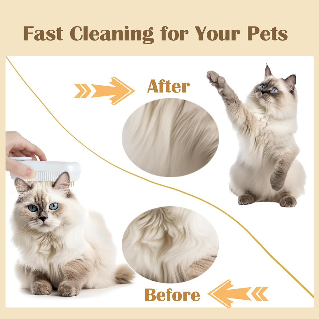 3-in-1 Electric Steam Pet Brush
