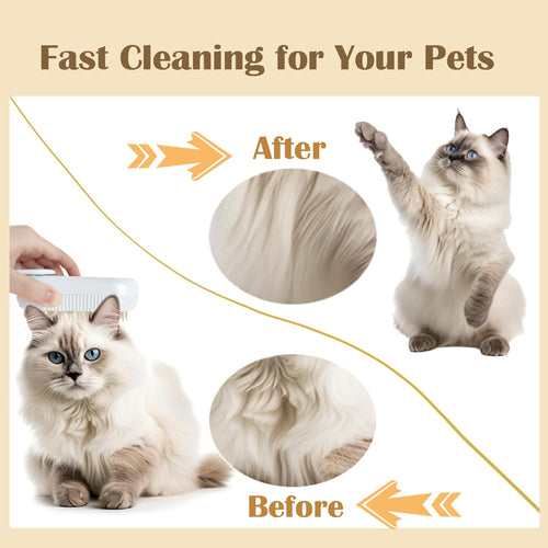 3-in-1 Electric Steam Pet Brush