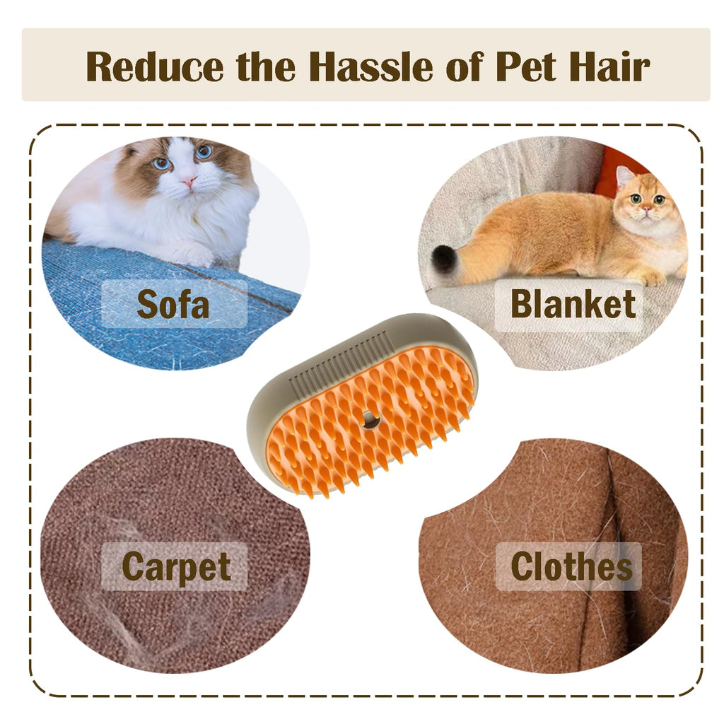3-in-1 Electric Steam Pet Brush