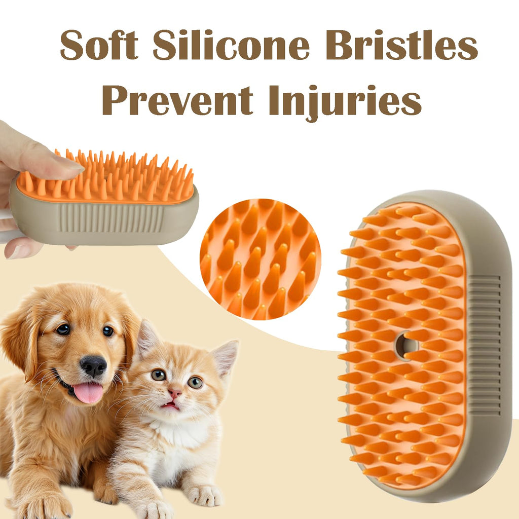 3-in-1 Electric Steam Pet Brush
